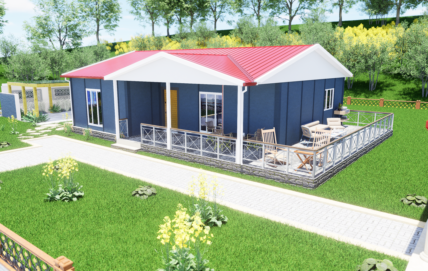 100 m2 Prefabrik Ev | Tek Katlı Prefabrik Ev Modelleri Prime Villa