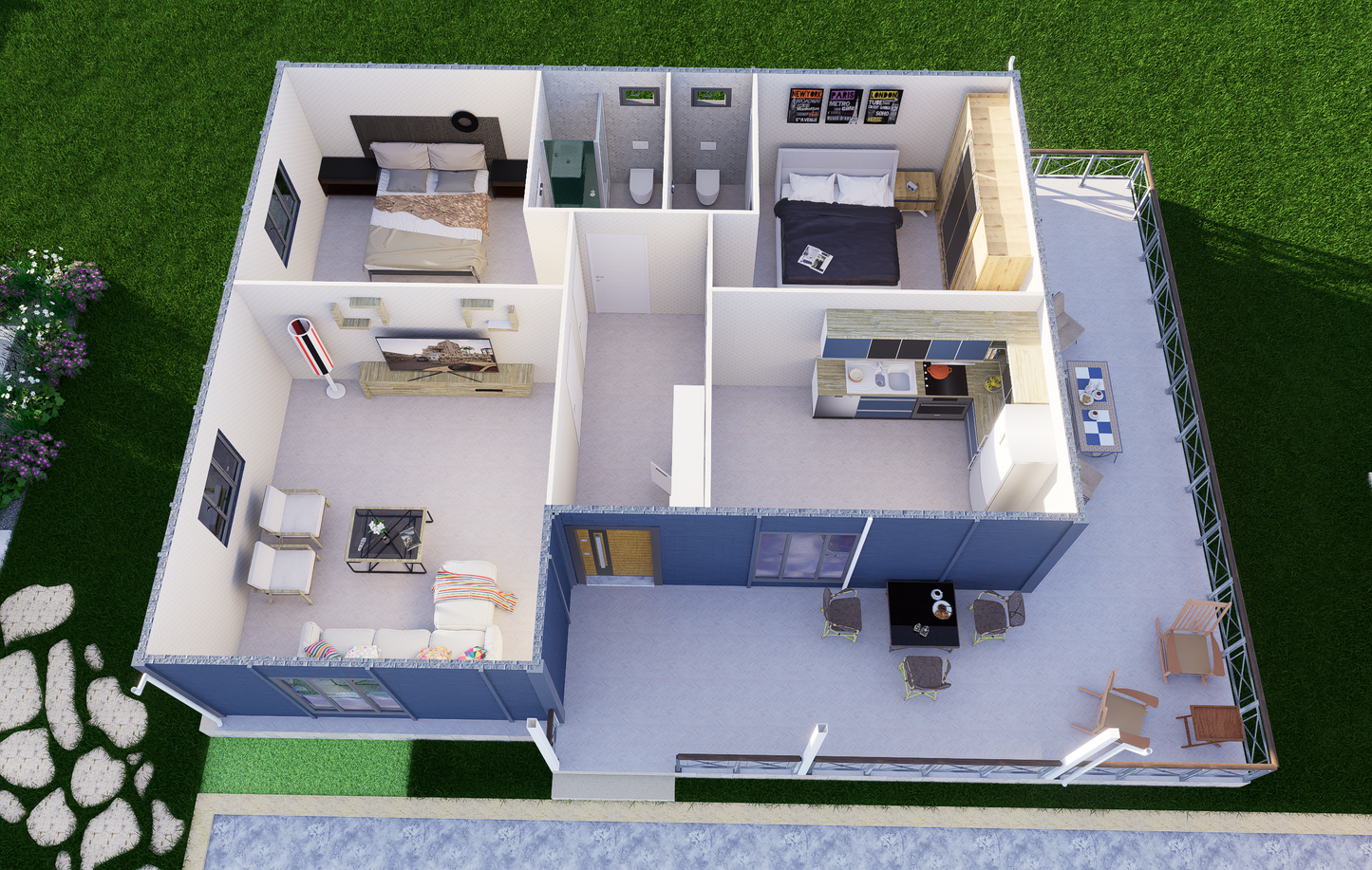 100 m2 Prefabrik Ev | Tek Katlı Prefabrik Ev Modelleri Prime Villa