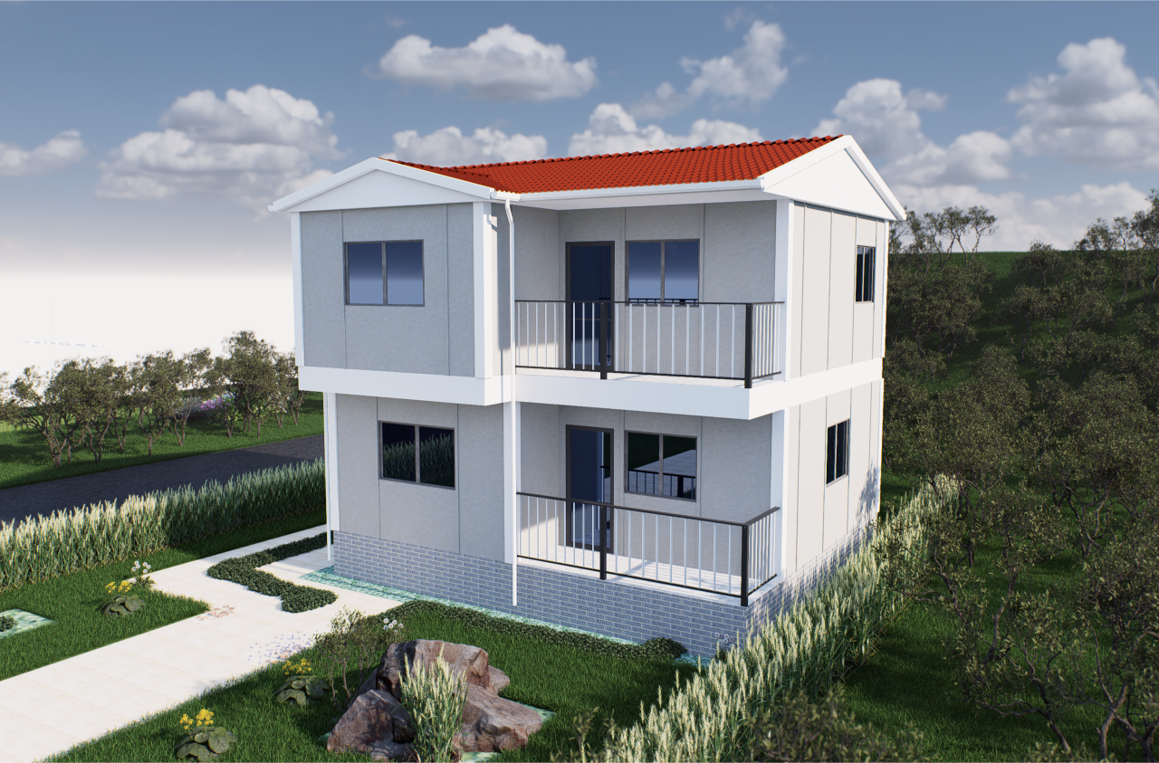 105 m2 Prefabrik Ev | Çift Katlı Prefabrik Ev Modelleri Prime Villa