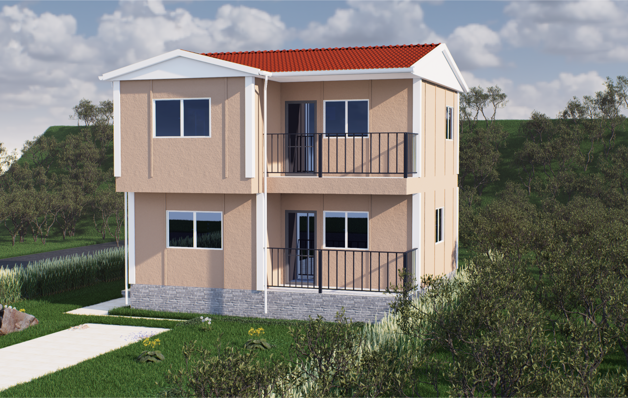 106 m2 Prefabrik Ev | Çift Katlı Prefabrik Ev Modelleri Prime Villa