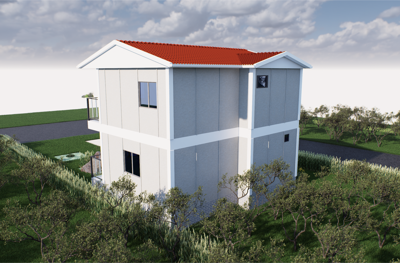 105 m2 Prefabrik Ev | Çift Katlı Prefabrik Ev Modelleri Prime Villa