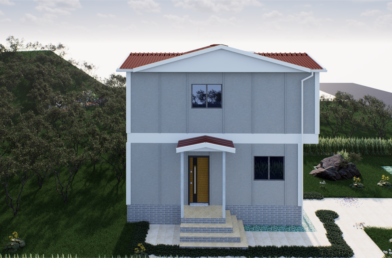 105 m2 Prefabrik Ev | Çift Katlı Prefabrik Ev Modelleri Prime Villa