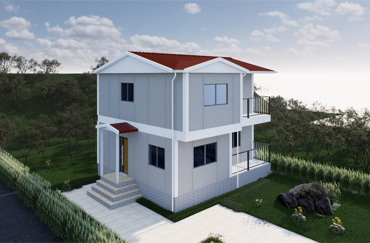 105 m2 Prefabrik Ev | Çift Katlı Prefabrik Ev Modelleri Prime Villa
