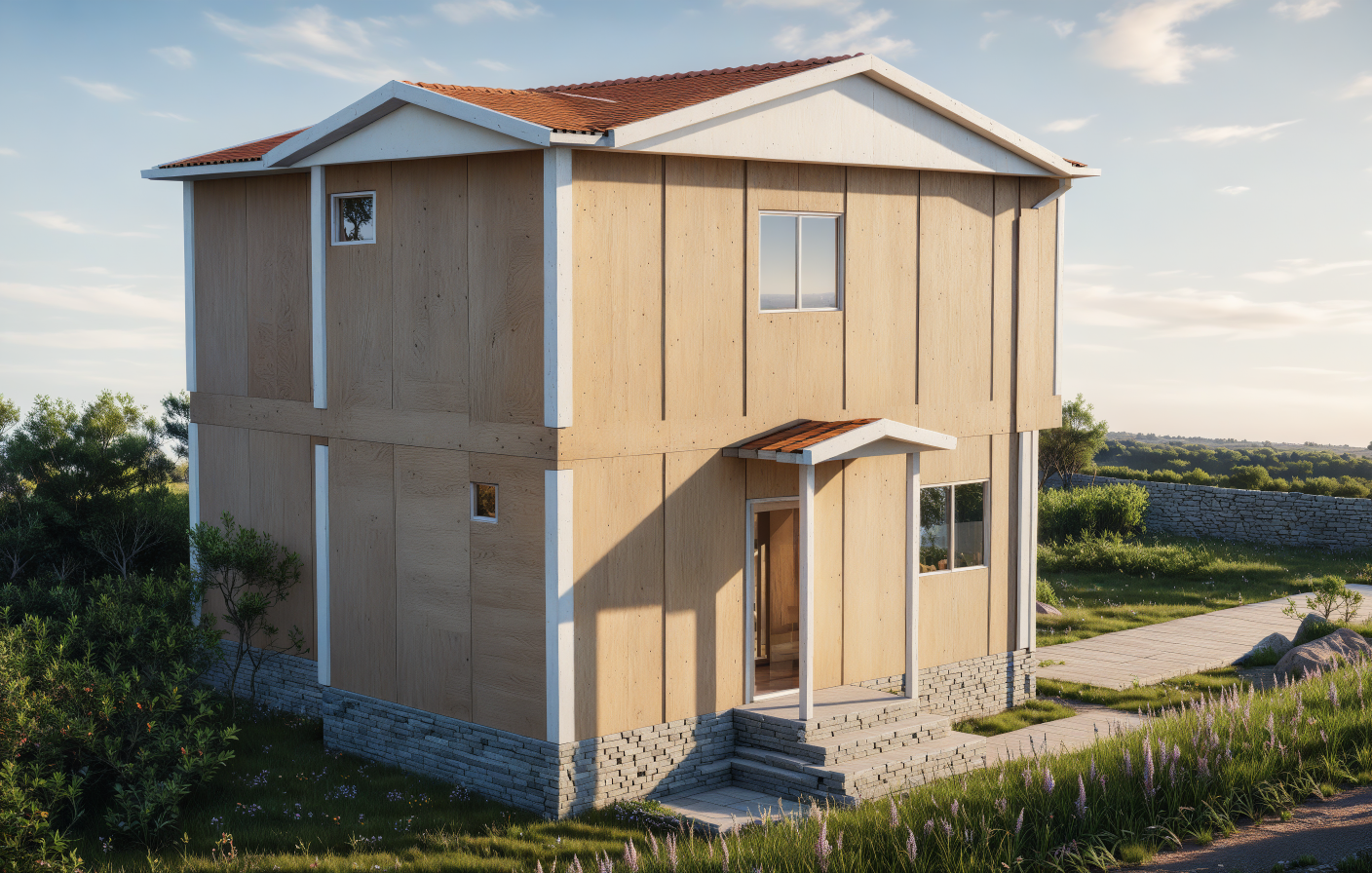 106 m2 Prefabrik Ev | Çift Katlı Prefabrik Ev Modelleri Prime Villa