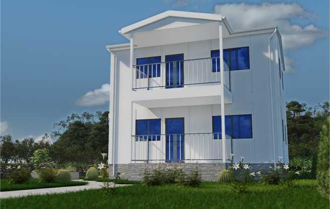 114 m2 Prefabrik Ev | Çift Katlı Prefabrik Ev Modelleri Prime Villa