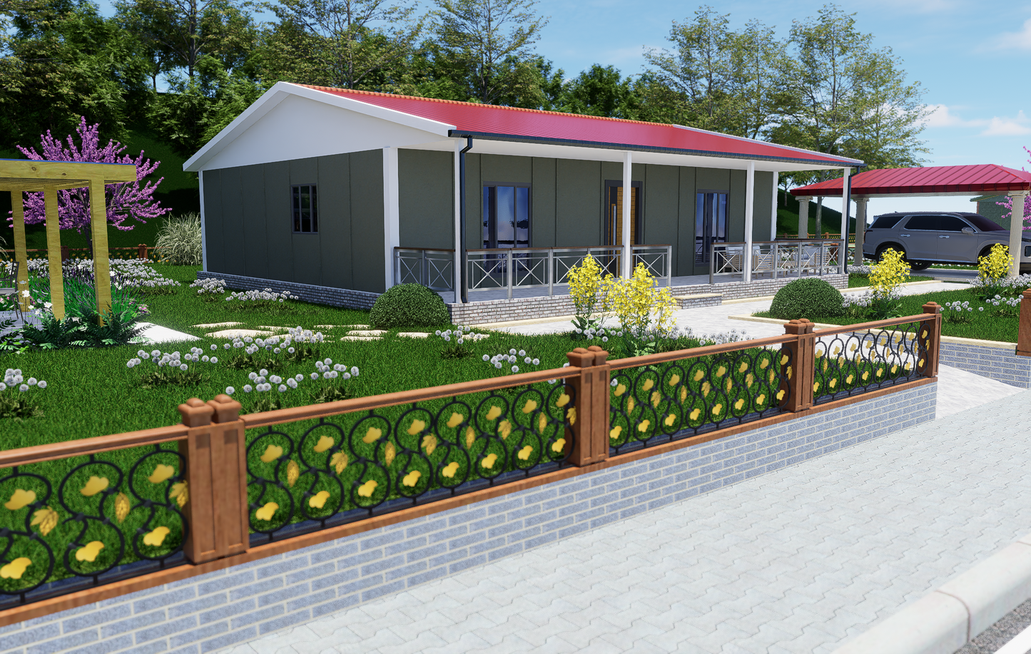 125 m2 Prefabrik Ev | Tek Katlı Prefabrik Ev Modelleri Prime Villa