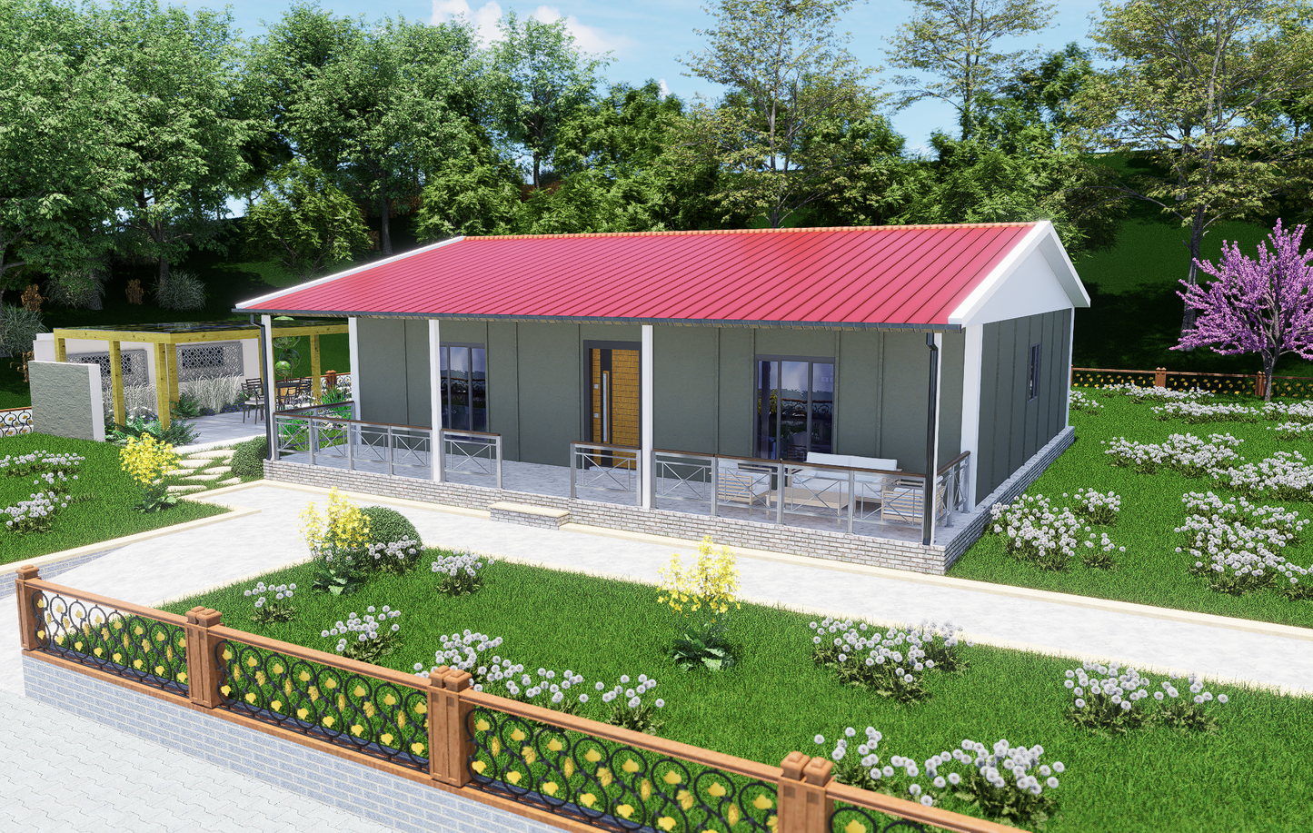 125 m2 Prefabrik Ev | Tek Katlı Prefabrik Ev Modelleri Prime Villa