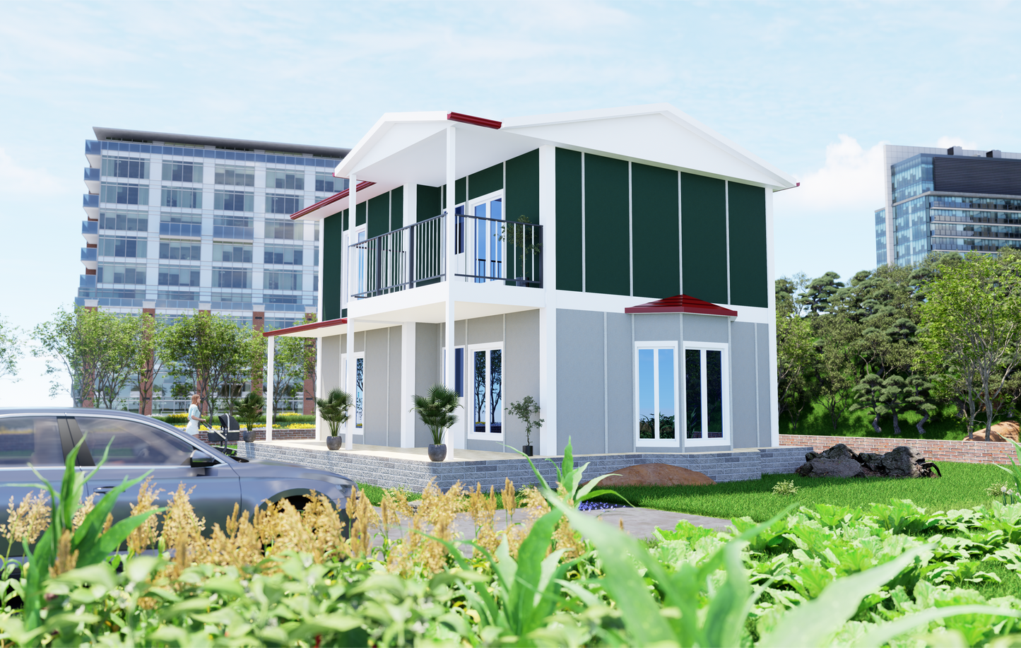 124 m2 Prefabrik Ev | Çift Katlı Prefabrik Ev Modelleri Prime Villa
