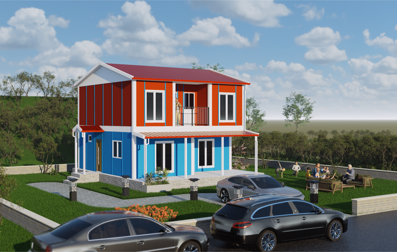 130 m2 Prefabrik Ev | Çift Katlı Prefabrik Ev Modelleri Prime Villa