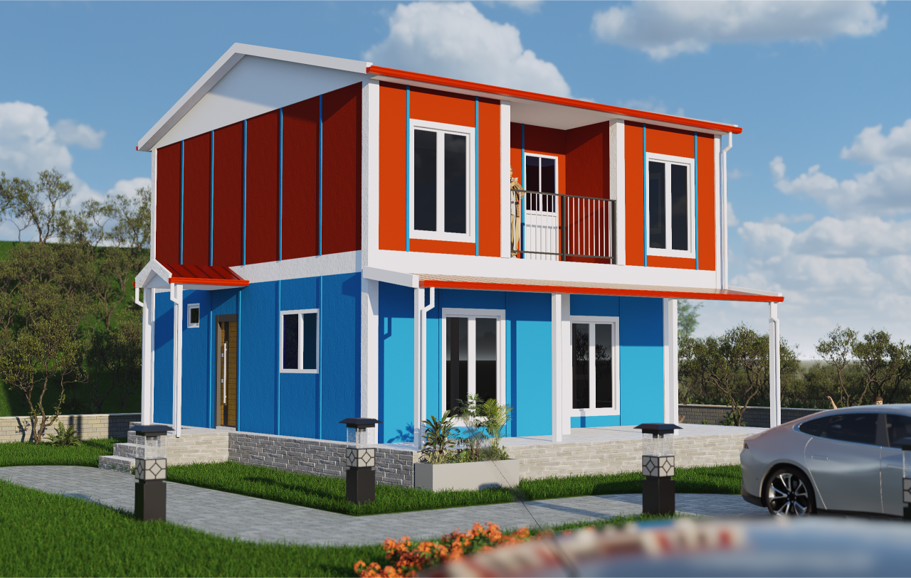 130 m2 Prefabrik Ev | Çift Katlı Prefabrik Ev Modelleri Prime Villa
