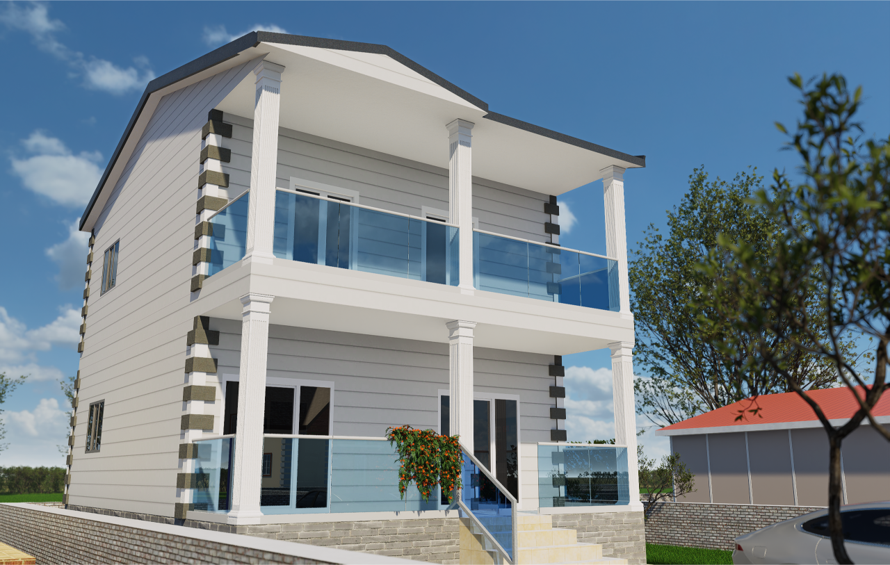 130 m2 Prefabrik Ev | Çift Katlı Prefabrik Ev Modelleri Prime Villa