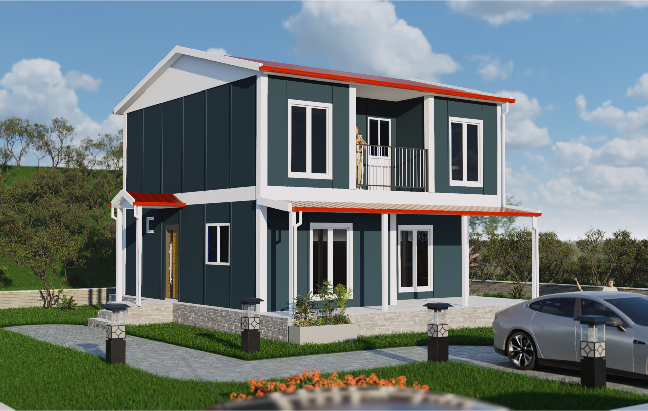 130 m2 Prefabrik Ev | Çift Katlı Prefabrik Ev Modelleri Prime Villa