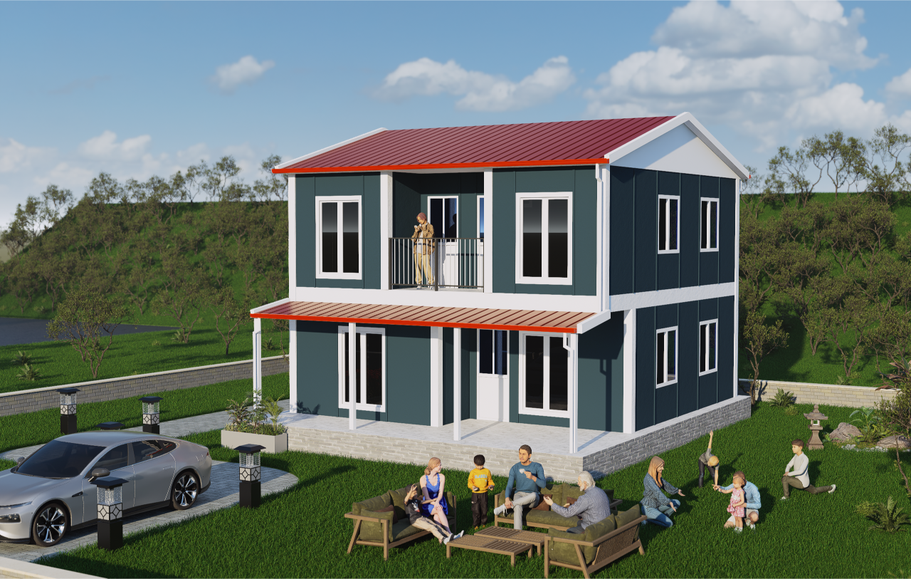 130 m2 Prefabrik Ev | Çift Katlı Prefabrik Ev Modelleri Prime Villa