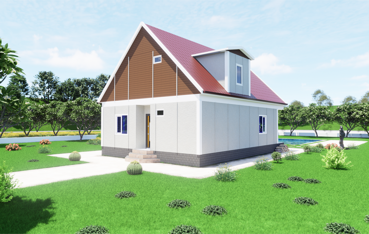 139 m2 Prefabrik Ev | Çift Katlı Prefabrik Ev Modelleri Prime Villa