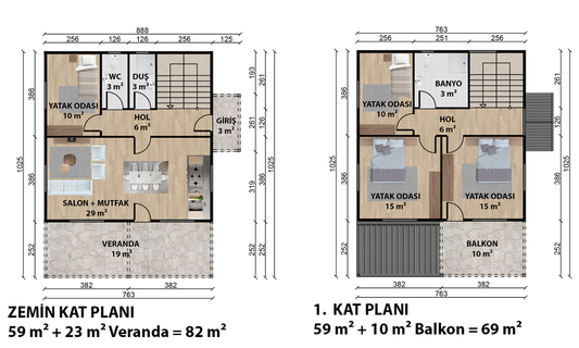 151 Prefabrik Ev | Çift Katlı Prefabrik Ev Modelleri Prime Villa