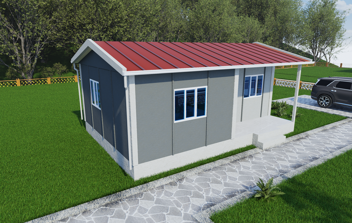 40 m2 Prefabrik Ev | Tek Katlı Prefabrik Ev Modelleri Prime Villa