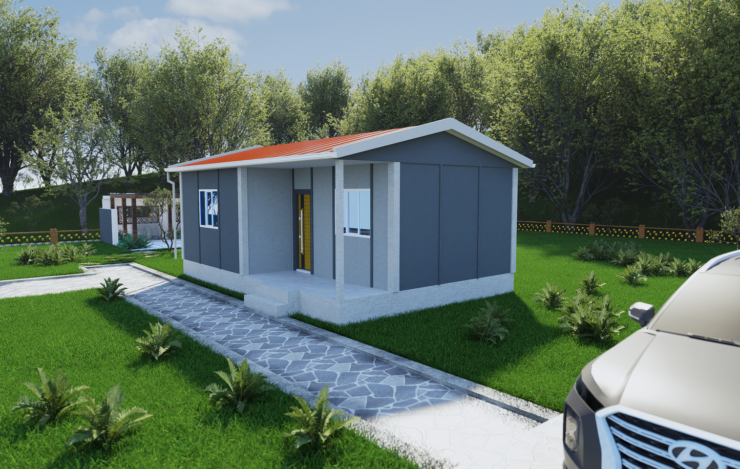 40 m2 Prefabrik Ev | Tek Katlı Prefabrik Ev Modelleri Prime Villa