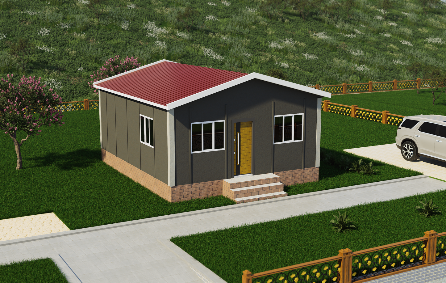 41 m2 Prefabrik Ev | Tek Katlı Prefabrik Ev Modelleri Prime Villa