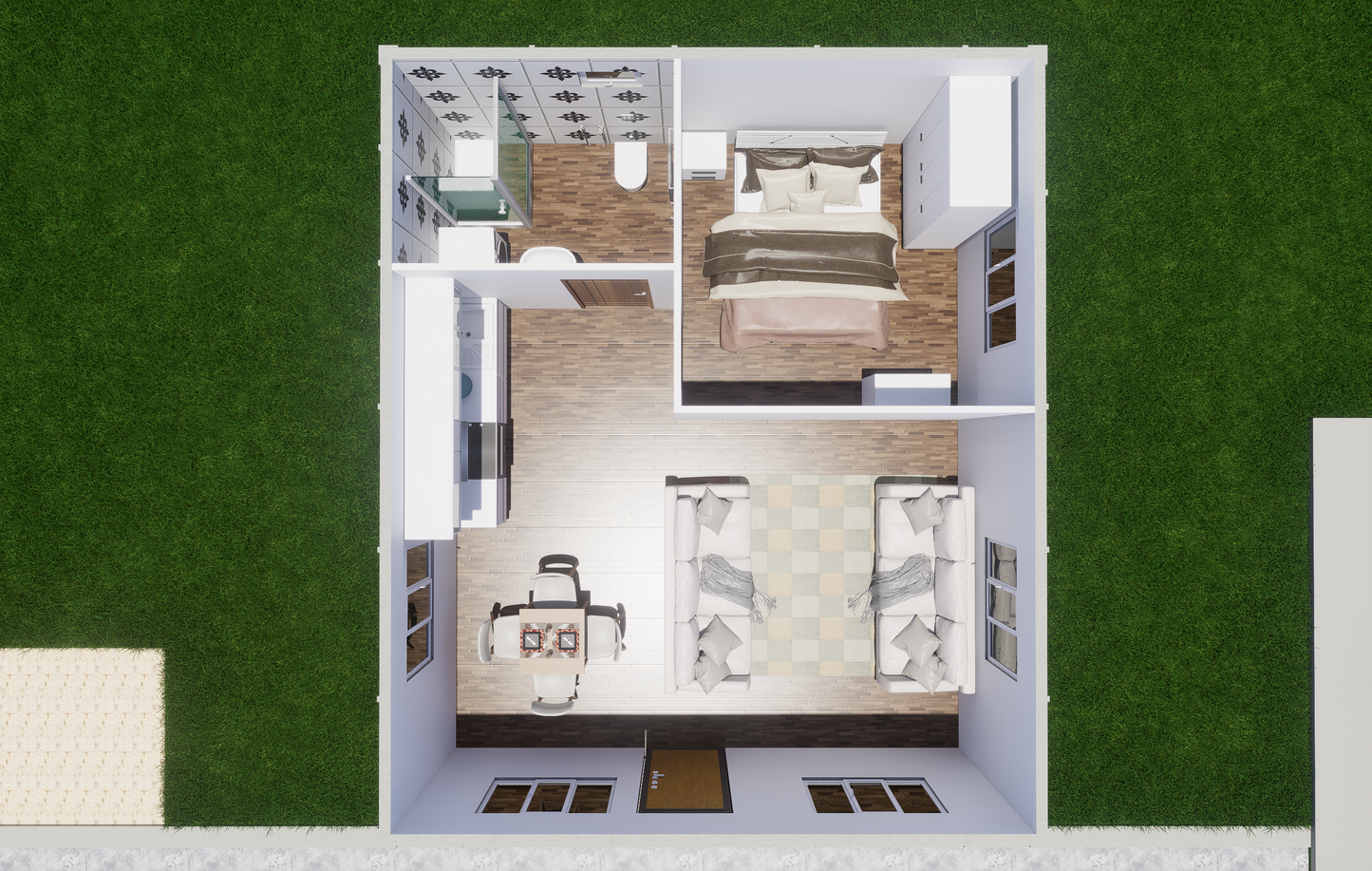 41 m2 Prefabrik Ev | Tek Katlı Prefabrik Ev Modelleri Prime Villa