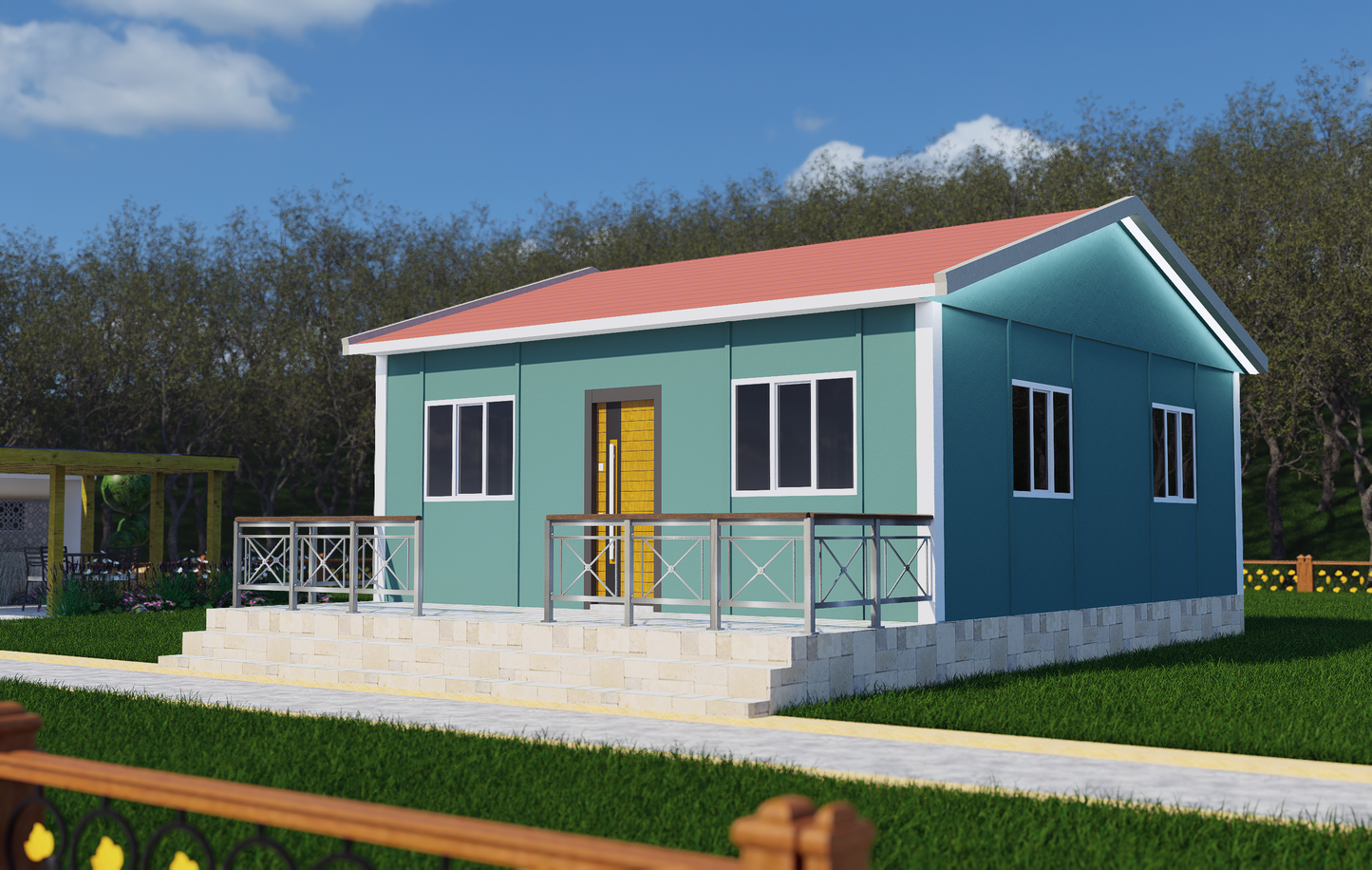 46 m2 Prefabrik Ev | Tek Katlı Prefabrik Ev Modelleri Prime Villa