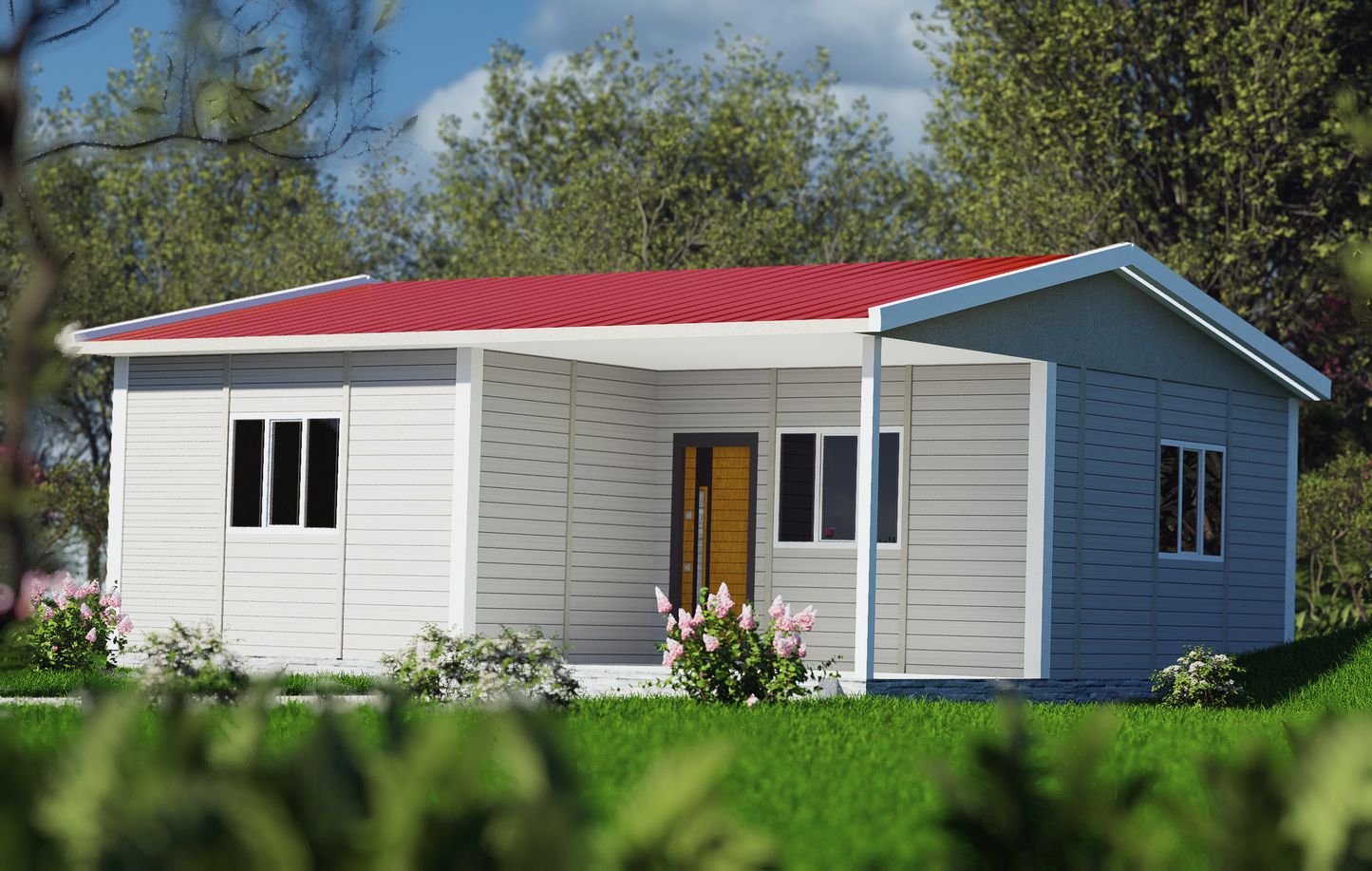 55 m2 Prefabrik Ev | Tek Katlı Prefabrik Ev Modelleri Prime Villa