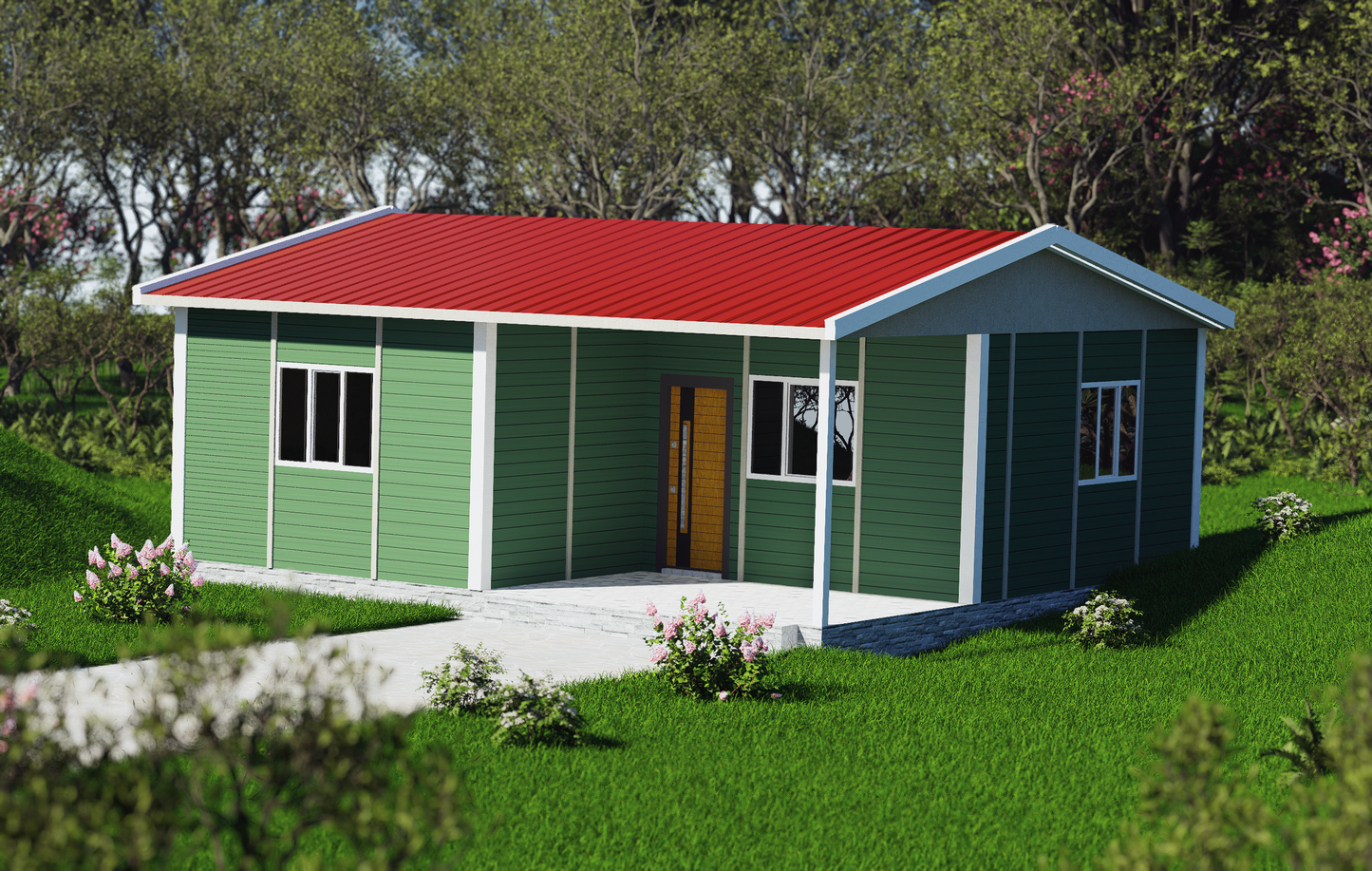 55 m2 Prefabrik Ev | Tek Katlı Prefabrik Ev Modelleri Prime Villa