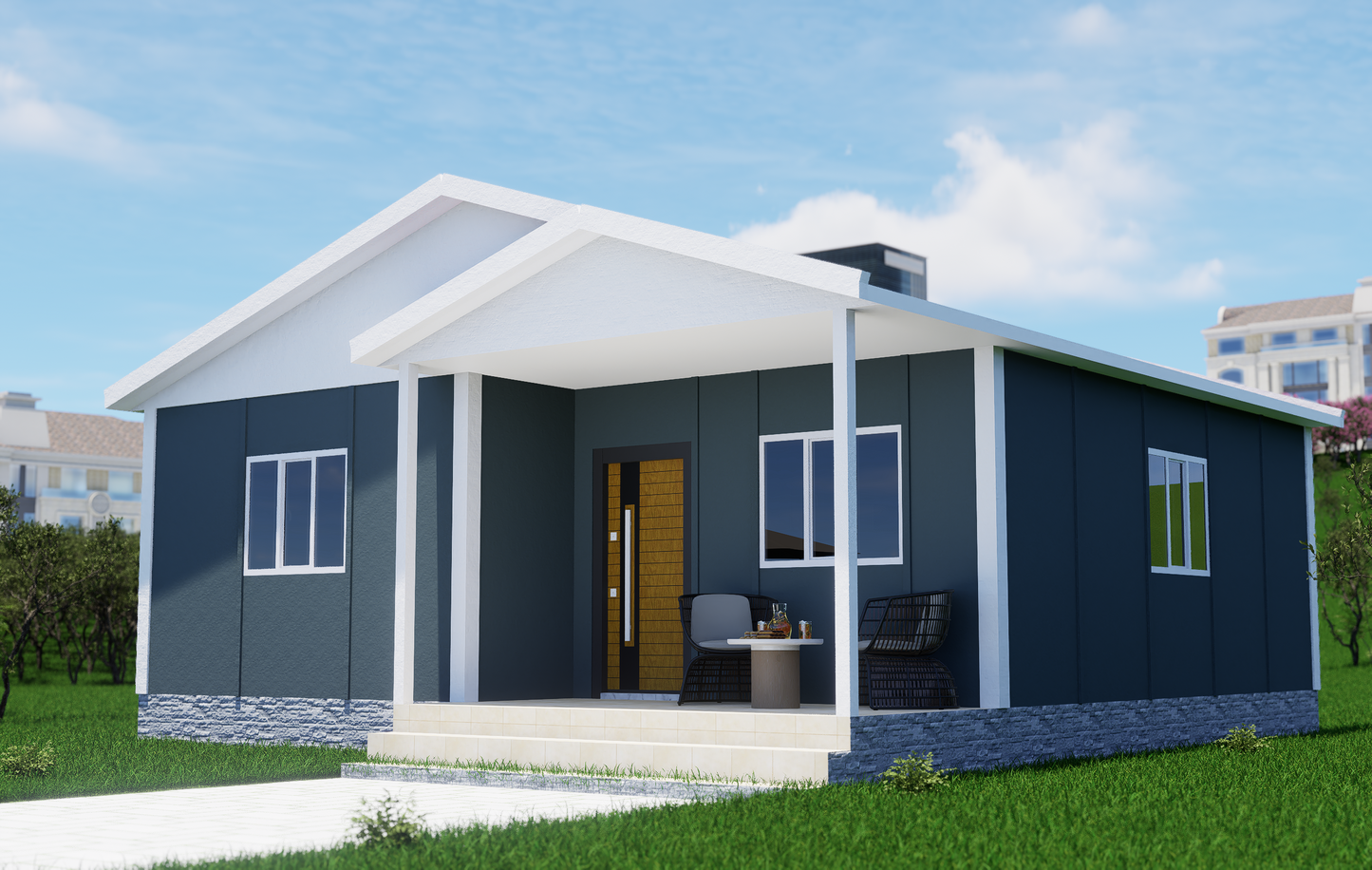 61 m2 Prefabrik Ev | Tek Katlı Prefabrik Ev Modelleri Prime Villa