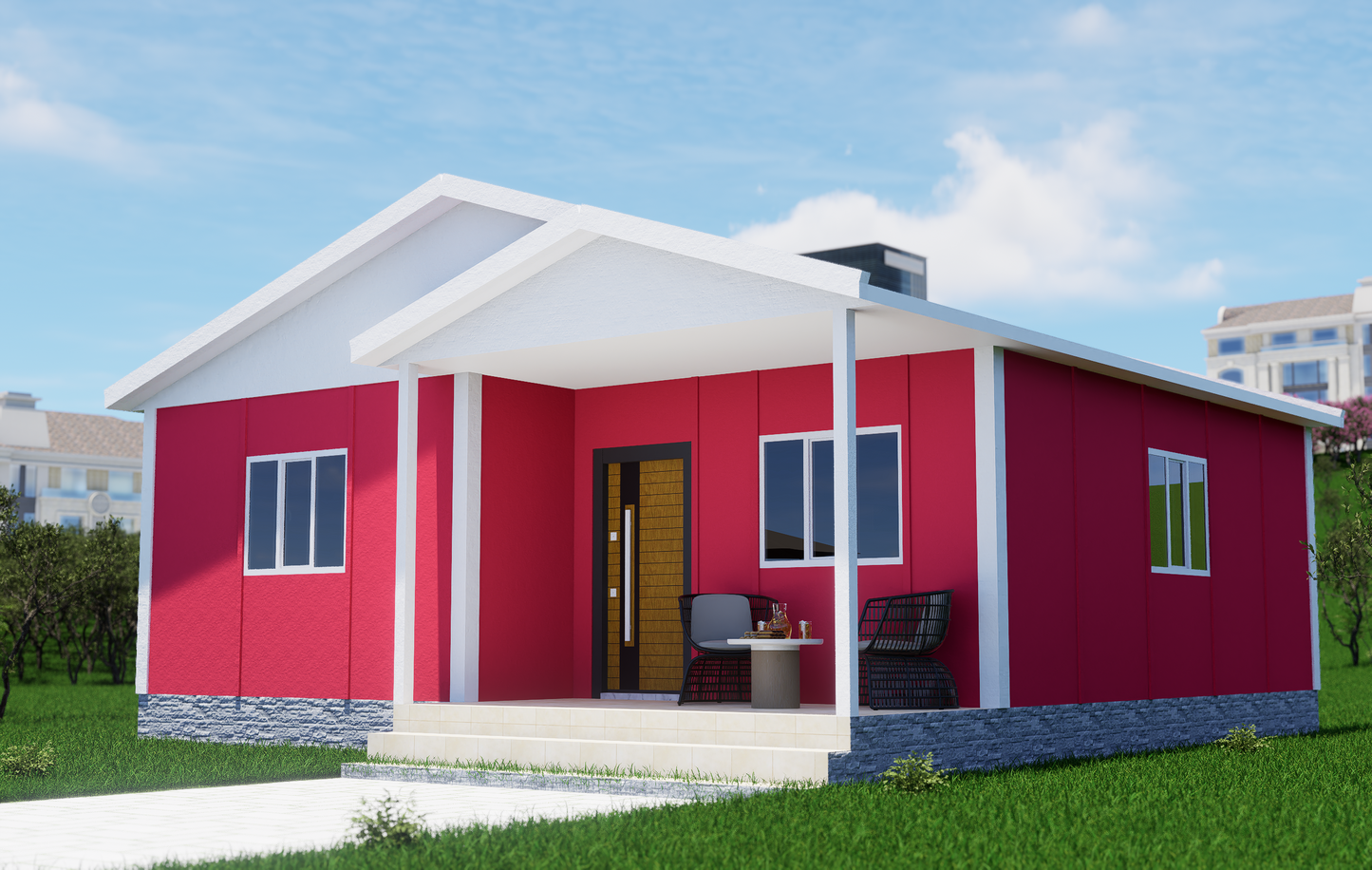 61 m2 Prefabrik Ev | Tek Katlı Prefabrik Ev Modelleri Prime Villa