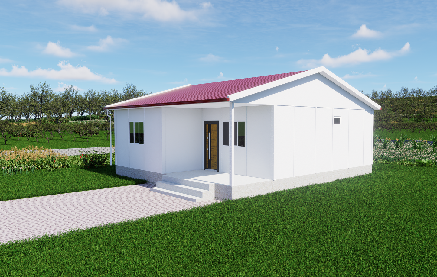68 m2 Prefabrik Ev | Tek Katlı Prefabrik Ev Modelleri Prime Villa