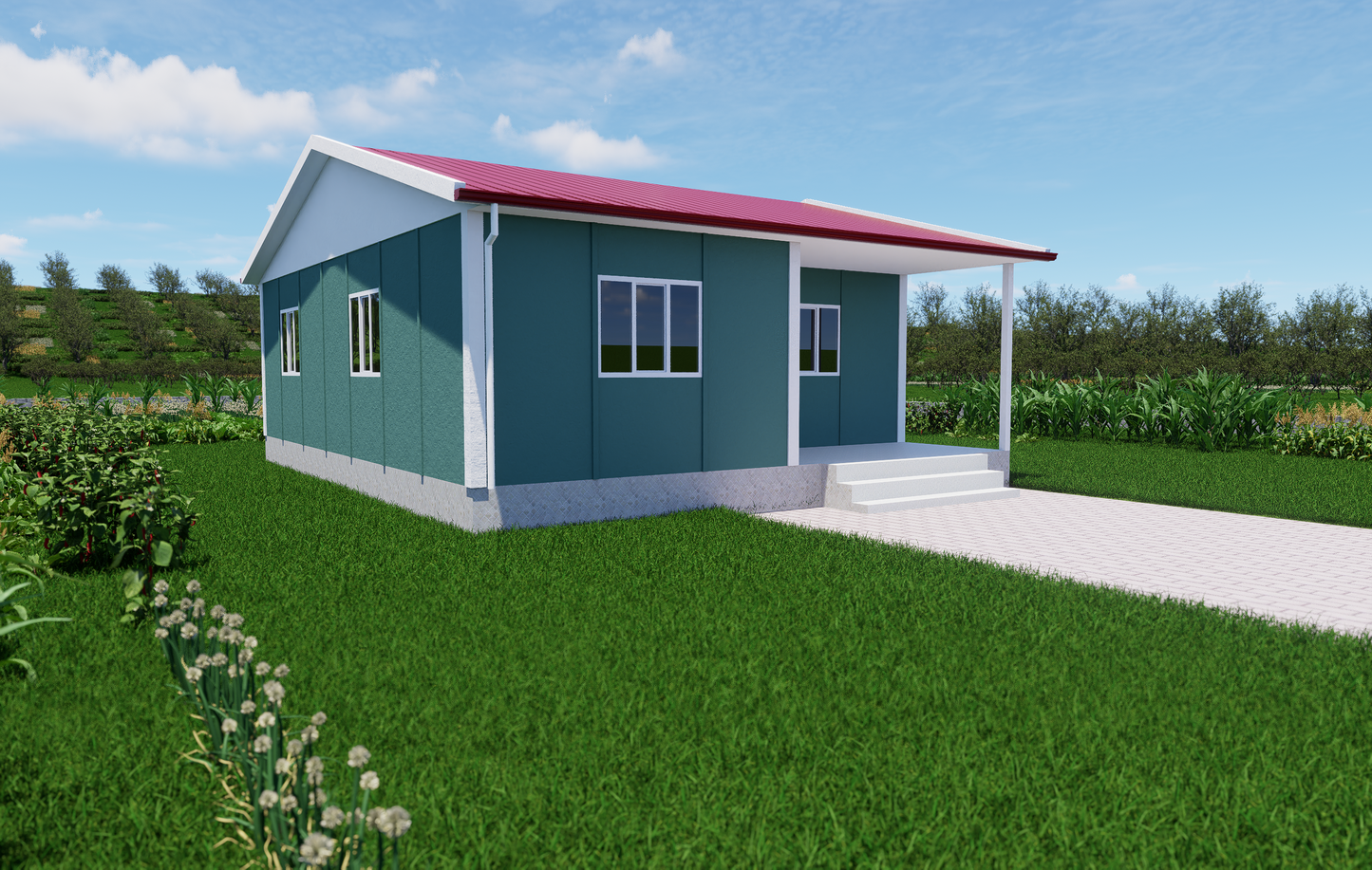 68 m2 Prefabrik Ev | Tek Katlı Prefabrik Ev Modelleri Prime Villa