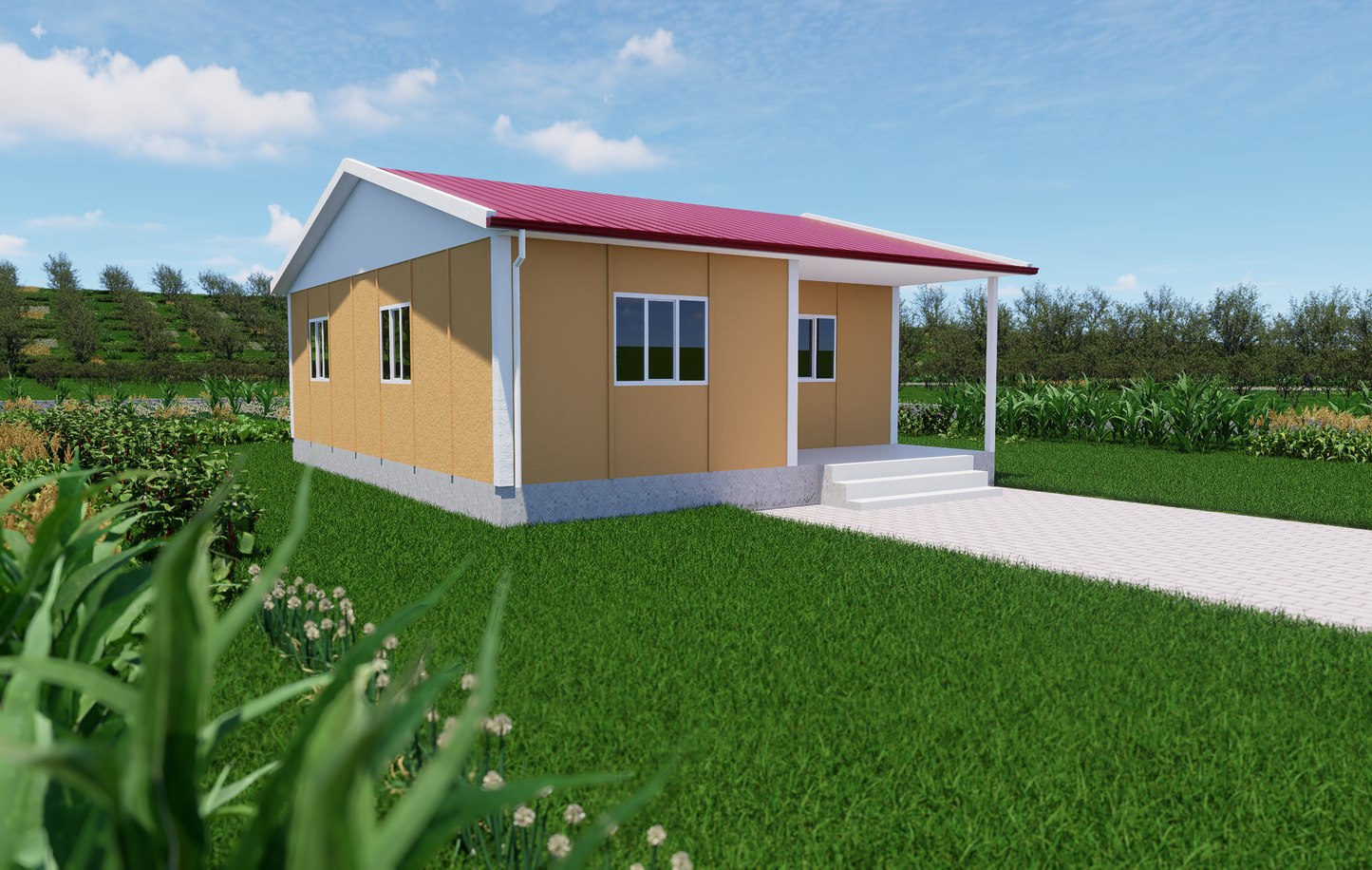 68 m2 Prefabrik Ev | Tek Katlı Prefabrik Ev Modelleri Prime Villa