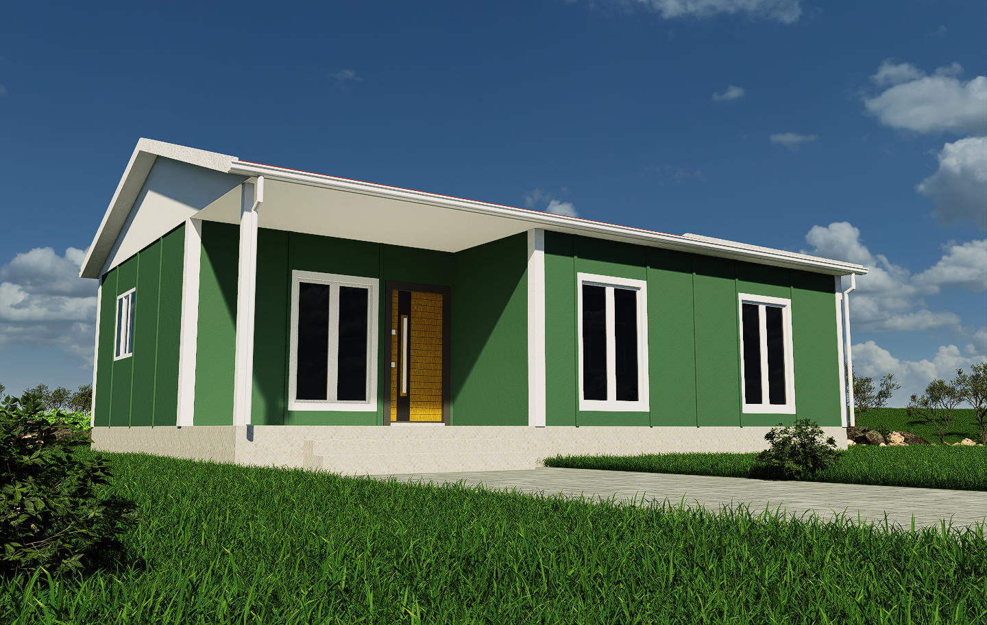 72 m2 Prefabrik Ev | Tek Katlı Prefabrik Ev Modelleri Prime Villa