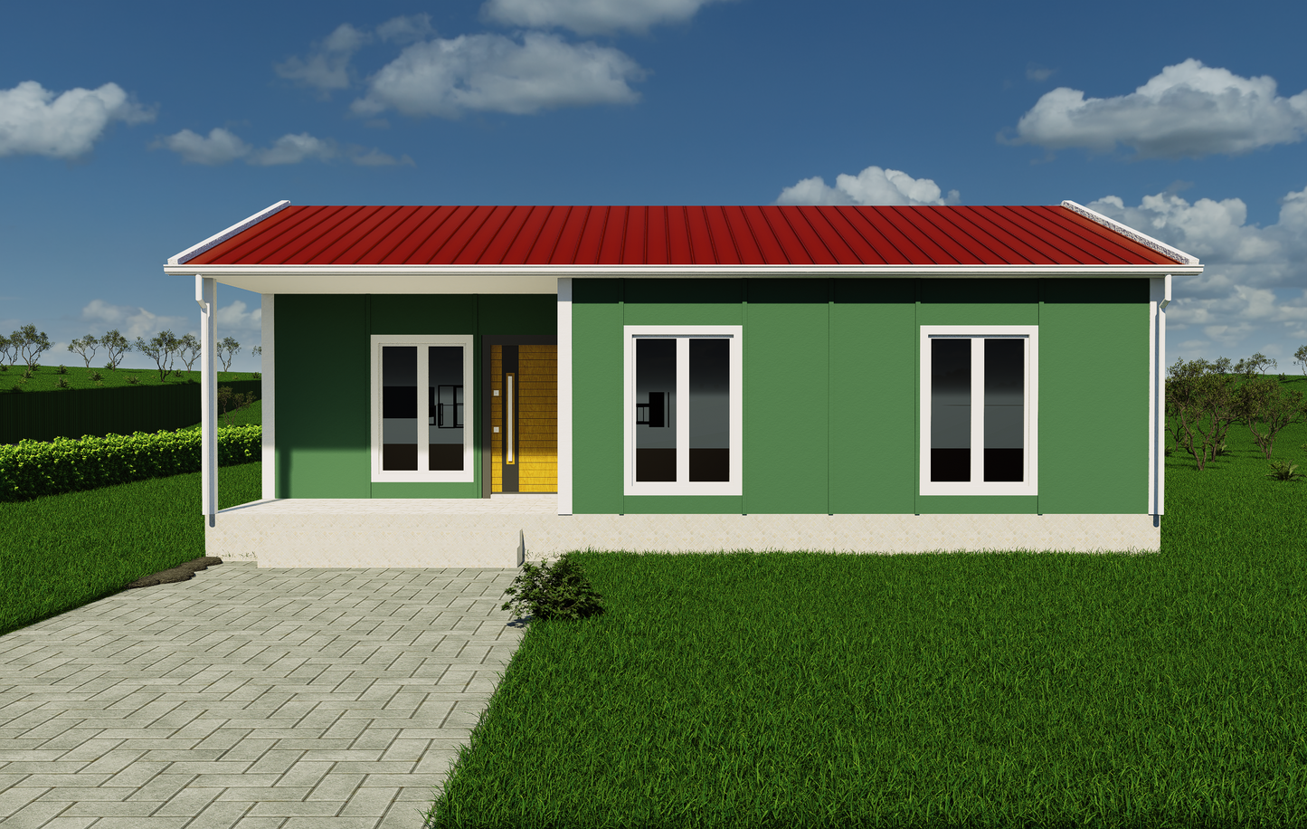 72 m2 Prefabrik Ev | Tek Katlı Prefabrik Ev Modelleri Prime Villa