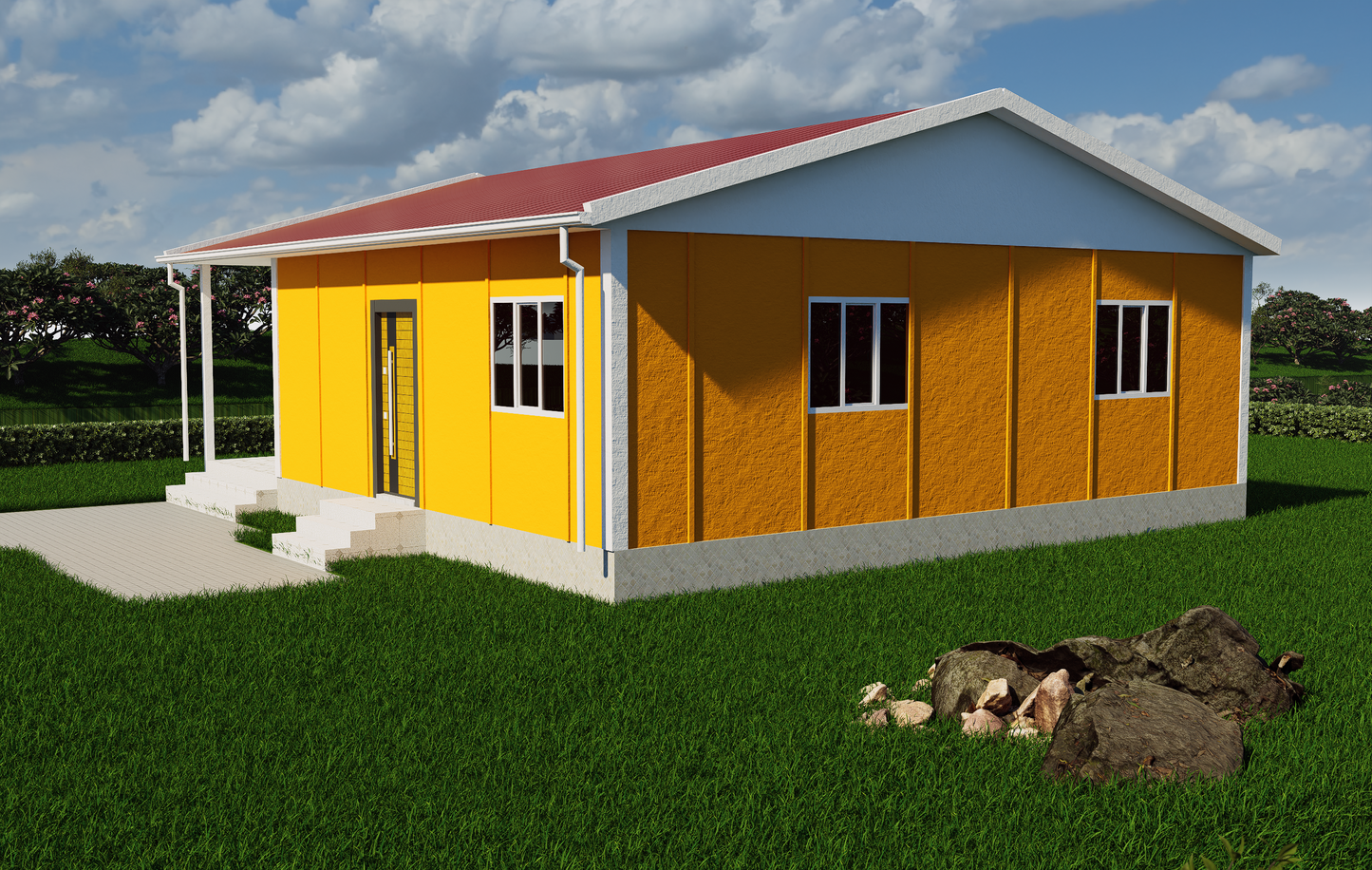 80 m2 Prefabrik Ev |Tek Katlı Prefabrik Ev Modelleri Prime Villa