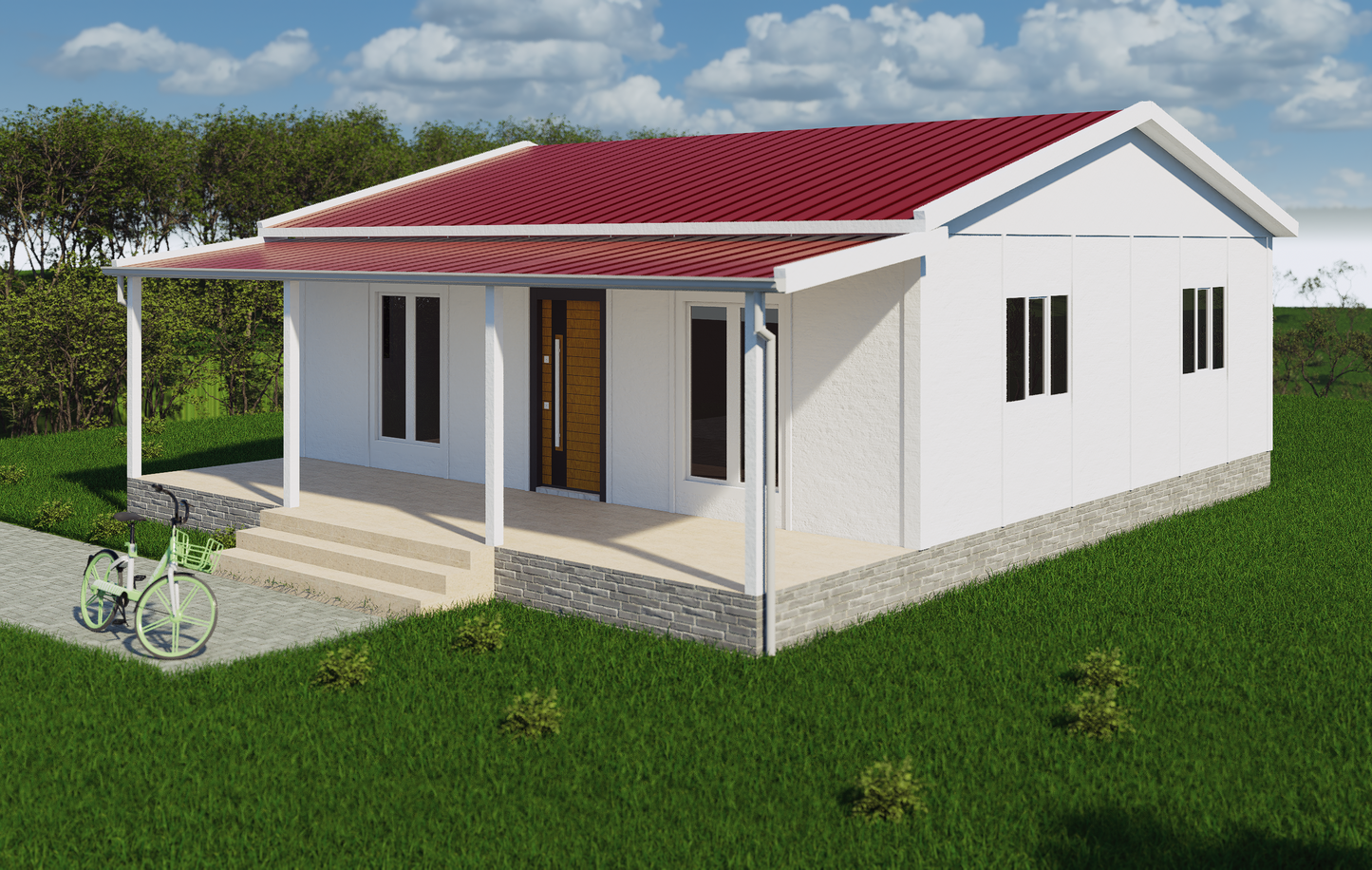 81 m2 Prefabrik Ev | Tek Katlı Prefabrik Ev Modelleri Prime Villa