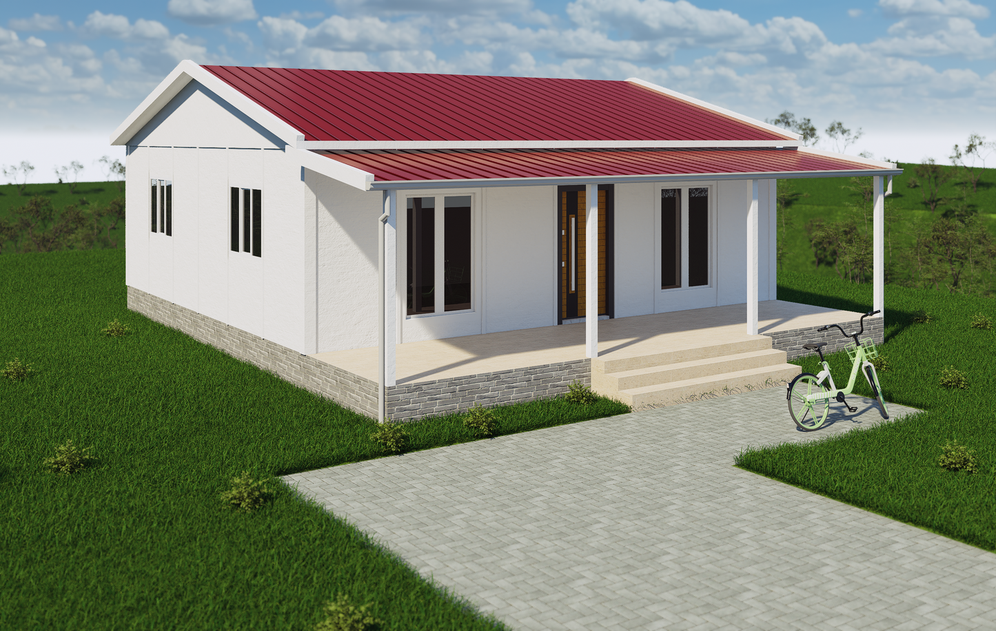 81 m2 Prefabrik Ev | Tek Katlı Prefabrik Ev Modelleri Prime Villa