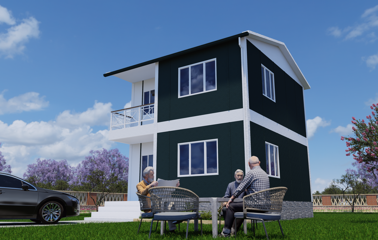 82 m2 Prefabrik Ev | Çift Katlı Prefabrik Ev Modelleri Prime Villa
