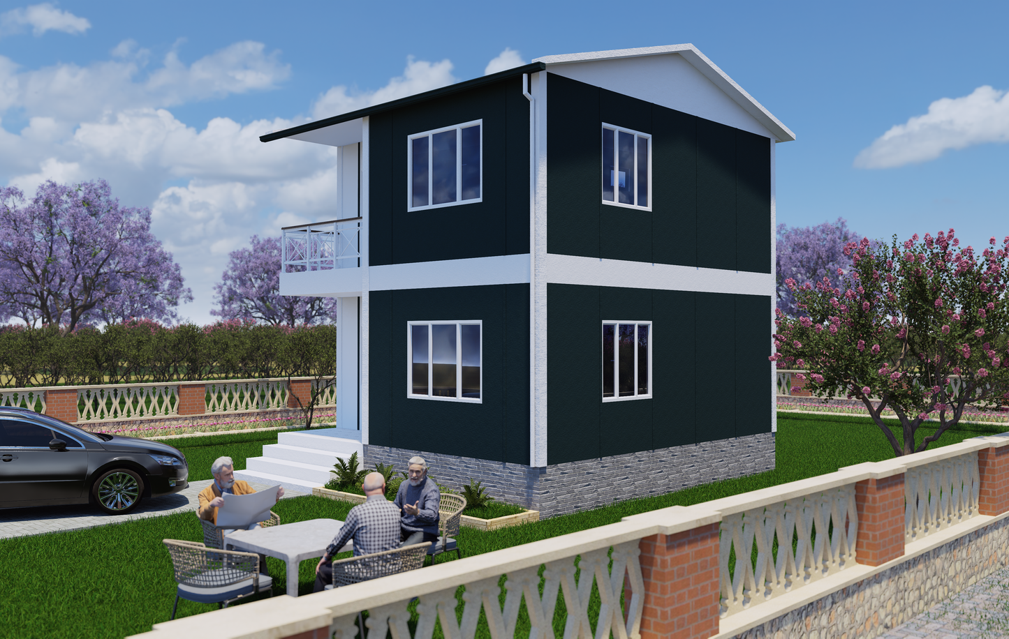 82 m2 Prefabrik Ev | Çift Katlı Prefabrik Ev Modelleri Prime Villa