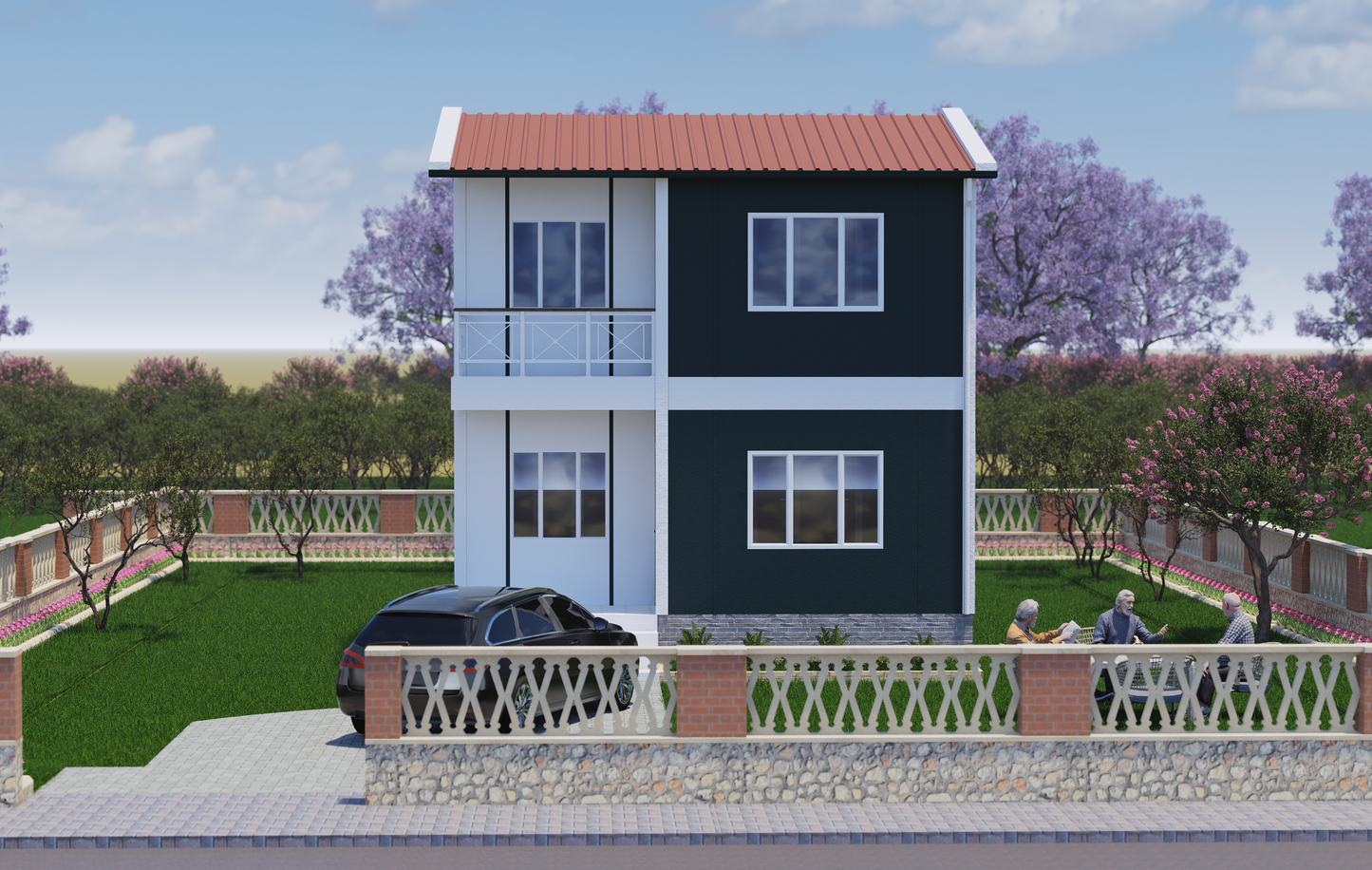 82 m2 Prefabrik Ev | Çift Katlı Prefabrik Ev Modelleri Prime Villa
