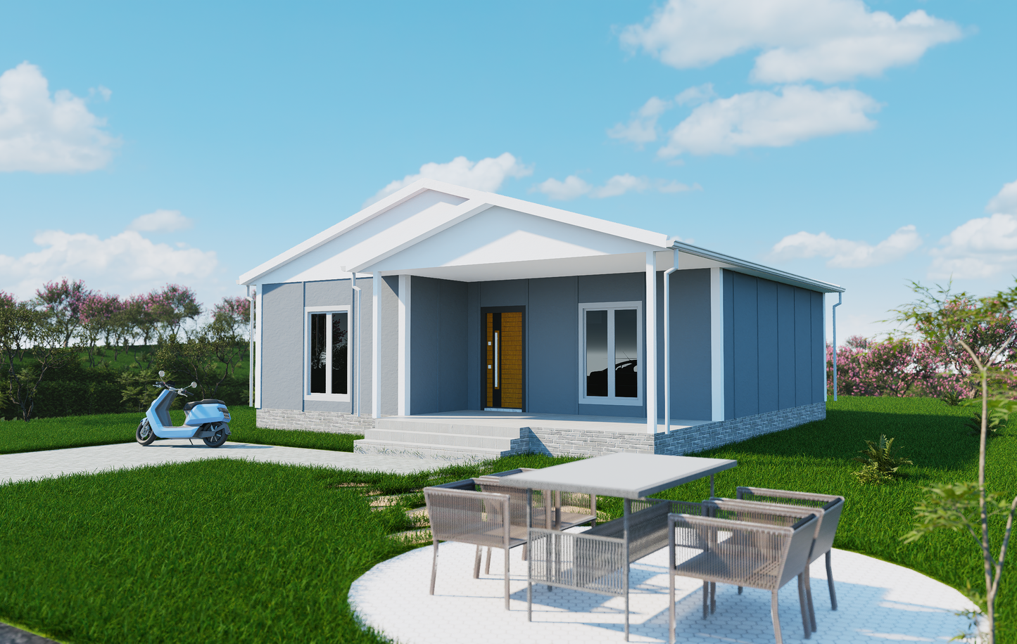 84 m2 Prefabrik Ev | Tek Katlı Prefabrik Ev Modelleri Prime Villa