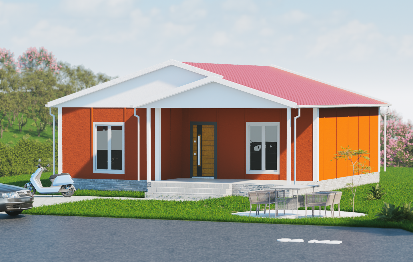 84 m2 Prefabrik Ev | Tek Katlı Prefabrik Ev Modelleri Prime Villa