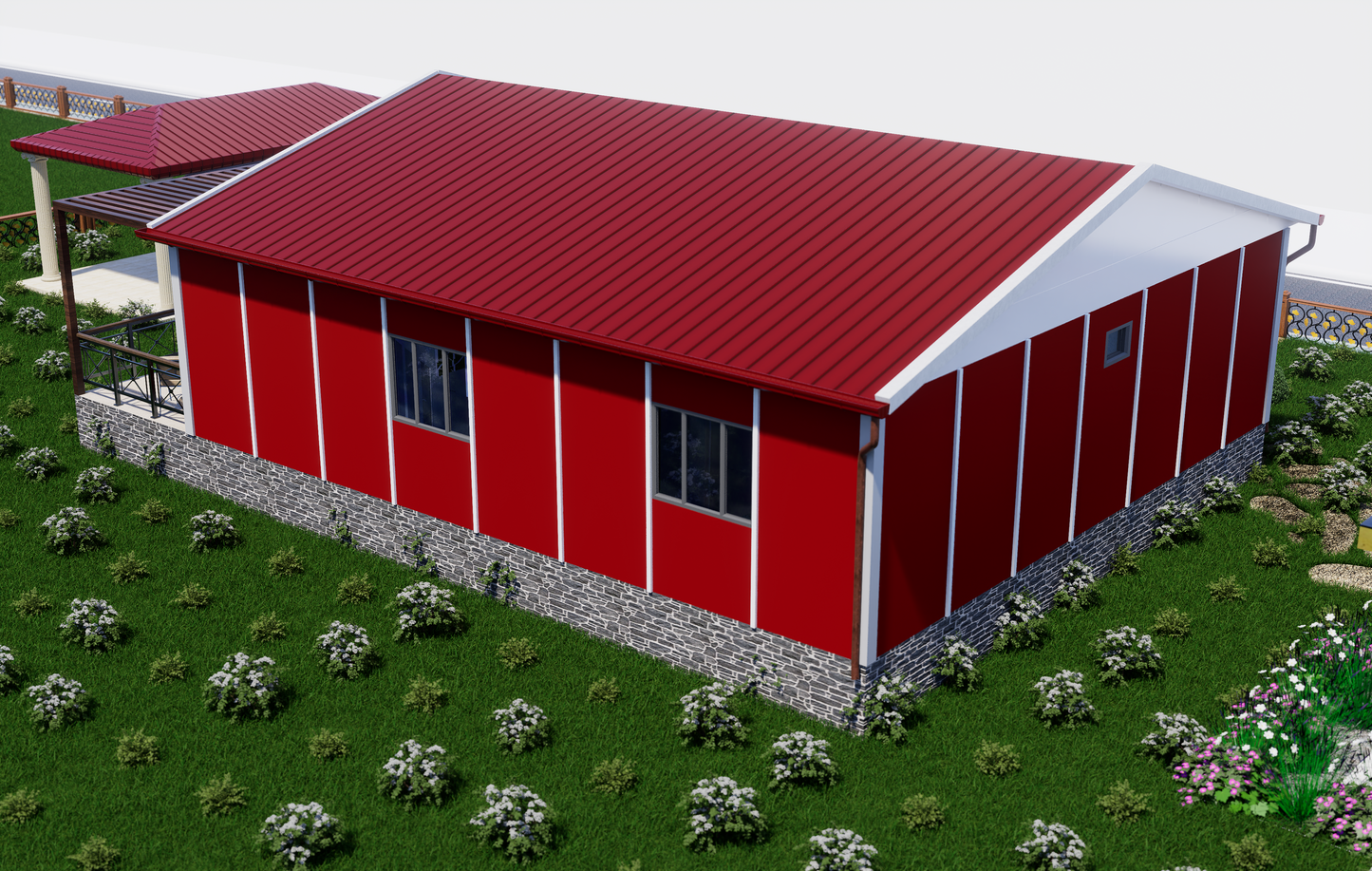 92 m2 Prefabrik Ev | Tek Katlı Prefabrik Ev Modelleri Prime Villa