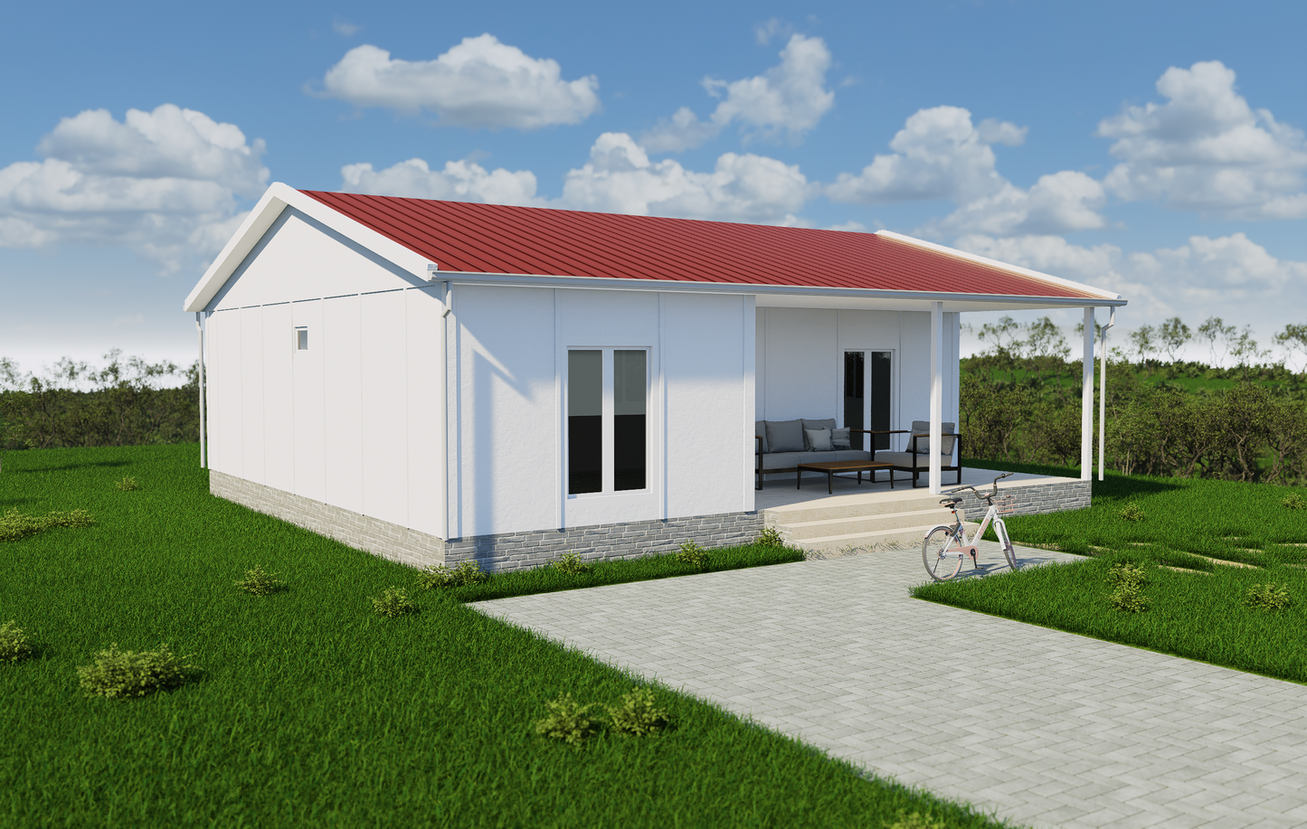 92 m2 Prefabrik Ev | Tek Katlı Prefabrik Ev Modelleri Prime Villa