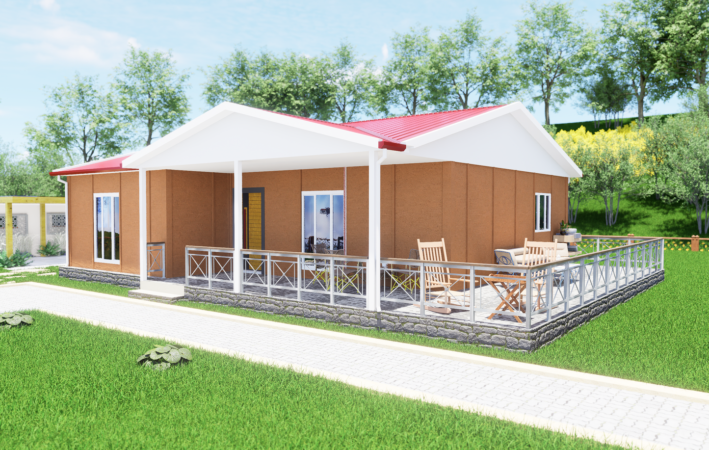 100 m2 Prefabrik Ev | Tek Katlı Prefabrik Ev Modelleri Prime Villa