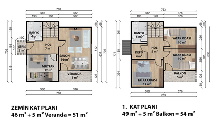 105 m2 Prefabrik Ev | Çift Katlı Prefabrik Ev Modelleri Prime Villa