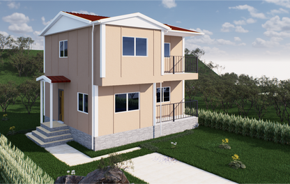106 m2 Prefabrik Ev | Çift Katlı Prefabrik Ev Modelleri Prime Villa
