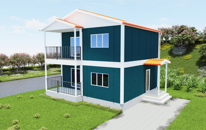 118 m2 Prefabrik Ev | Çift Katlı Prefabrik Ev Modelleri Prime Villa