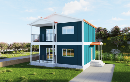 118 m2 Prefabrik Ev | Çift Katlı Prefabrik Ev Modelleri Prime Villa
