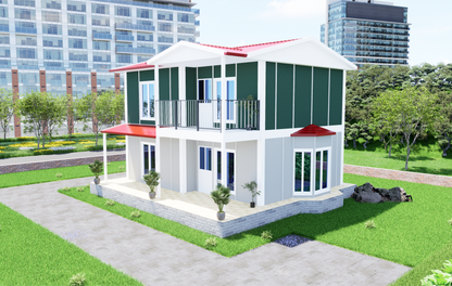 126 m2 Prefabrik Ev | Çift Katlı Prefabrik Ev Modelleri Prime Villa