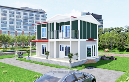 126 m2 Prefabrik Ev | Çift Katlı Prefabrik Ev Modelleri Prime Villa